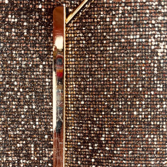 Vintage Gold Sparkle Clutch – 1990s – Satin Lining – Elegant Evening Bag - Picture 3 of 8